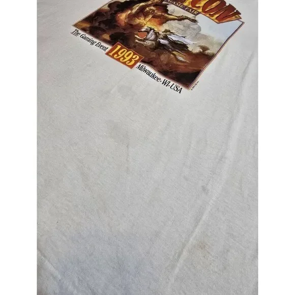 RARE Vintage 1993 Gen Con T-Shirt Magic The Gathering Introduced Size XL/2XL - Picture 8 of 9